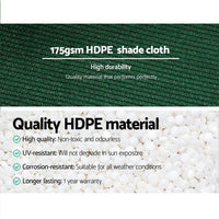 70% Sun Shade Cloth Shadecloth Sail Roll Mesh Outdoor 175gsm 3.66x20m Green End of Season Clearance Kings Warehouse 
