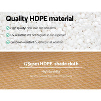 70% UV Sun Shade Cloth Shadecloth Sail Roll Mesh Outdoor 3.66x30m Beige End of Season Clearance Kings Warehouse 