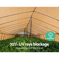 70% UV Sun Shade Cloth Shadecloth Sail Roll Mesh Outdoor 3.66x30m Beige End of Season Clearance Kings Warehouse 