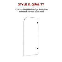 700 x 1450mm Frameless Bath Panel 10mm Glass Shower Screen By Della Francesca Furniture Kings Warehouse 
