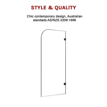 700 x 1450mm Frameless Bath Panel 10mm Glass Shower Screen By Della Francesca Furniture Kings Warehouse 