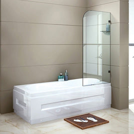 700 x 1450mm Frameless Bath Panel 10mm Glass Shower Screen By Della Francesca Furniture Kings Warehouse 