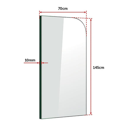 700 x 1450mm Frameless Bath Panel 10mm Glass Shower Screen By Della Francesca Furniture Kings Warehouse 