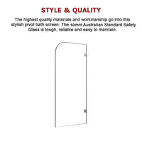 700 x 1450mm Frameless Bath Panel 10mm Glass Shower Screen By Della Francesca Furniture Kings Warehouse 