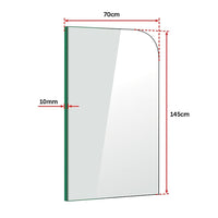 700 x 1450mm Frameless Bath Panel 10mm Glass Shower Screen By Della Francesca Furniture Kings Warehouse 