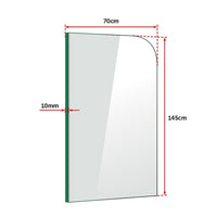 700 x 1450mm Frameless Bath Panel 10mm Glass Shower Screen By Della Francesca Furniture Kings Warehouse 
