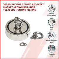 700Kg Salvage Strong Recovery Magnet Neodymium Hook Treasure Hunting Fishing KingsWarehouse 