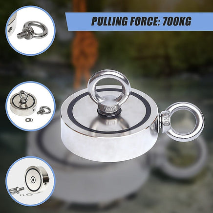 700Kg Salvage Strong Recovery Magnet Neodymium Hook Treasure Hunting Fishing Outdoor Recreation Kings Warehouse 