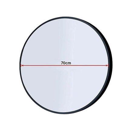 70cm Round Wall Mirror Bathroom Makeup Mirror by Della Francesca Home & Garden Kings Warehouse 