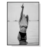 70cmx100cm Feminist Print Black Frame Canvas Wall Art Home & Garden Kings Warehouse 