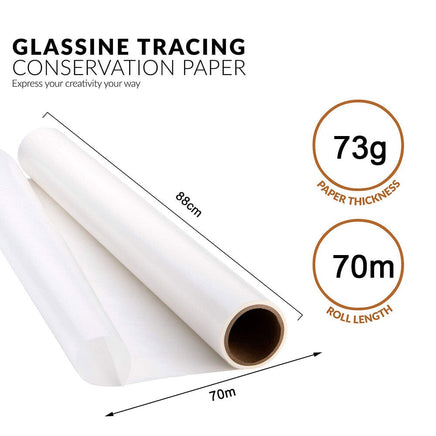 70m 88cm Wide Glassine Tracing Paper Light Diffusion Translucent Photography Kings Warehouse 