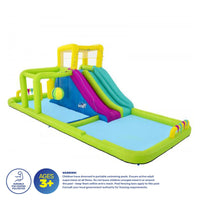 7.1 x 2.65m Inflatable Splash Course Water Park Double Slide & Motor Kings Warehouse 