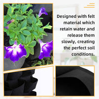 72 Pockets Wall Hanging Planter Planting Grow Bag Vertical Garden Vegetable Flower Black Kings Warehouse 