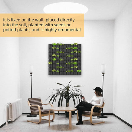 72 Pockets Wall Hanging Planter Planting Grow Bag Vertical Garden Vegetable Flower Black Kings Warehouse 