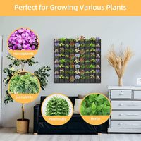 72 Pockets Wall Hanging Planter Planting Grow Bag Vertical Garden Vegetable Flower Black Kings Warehouse 