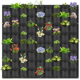 72 Pockets Wall Hanging Planter Planting Grow Bag Vertical Garden Vegetable Flower Black Kings Warehouse 