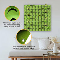 72 Pockets Wall Hanging Planter Planting Grow Bag Vertical Garden Vegetable Flower Green Kings Warehouse 