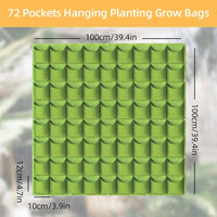 72 Pockets Wall Hanging Planter Planting Grow Bag Vertical Garden Vegetable Flower Green Kings Warehouse 