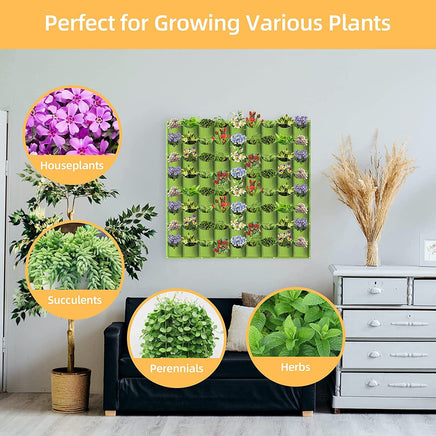 72 Pockets Wall Hanging Planter Planting Grow Bag Vertical Garden Vegetable Flower Green Kings Warehouse 