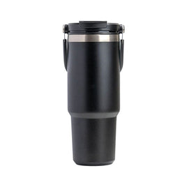 750ML Black Stainless Steel Travel Mug with Leak-proof 2-in-1 Straw and Sip Lid, Vacuum Insulated Coffee Mug for Car, Office, Perfect Gifts, Keeps Liquids Hot or Cold Occasions Kings Warehouse 