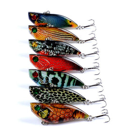 7x Popper Poppers 5.8cm Fishing Lure Lures Surface Tackle Fresh Saltwater Kings Warehouse 
