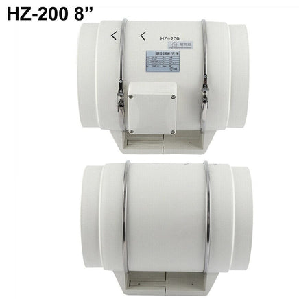 8" Inch Silent Extractor Fan Duct Hydroponic Inline Exhaust Vent Industrial Kings Warehouse 