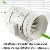 8" Inch Silent Extractor Fan Duct Hydroponic Inline Exhaust Vent Industrial Kings Warehouse 