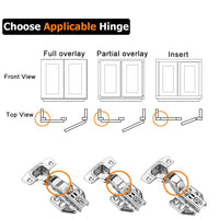 8 Pack 304 Stainless Steel Cabinet Hinges 100 Degree Soft Closing Insert Overlay Door Hinge Nickel Plated Finish Kings Warehouse 