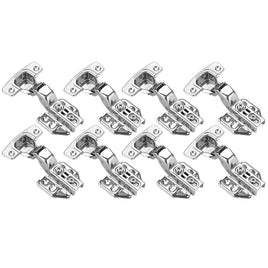 8 Pack 304 Stainless Steel Cabinet Hinges 100 Degree Soft Closing Insert Overlay Door Hinge Nickel Plated Finish Kings Warehouse