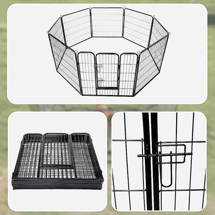 8 Panel Heavy Duty Pet Dog Playpen Puppy Exercise Fence Enclosure Cage Pet Care Kings Warehouse 
