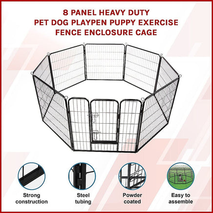 8 Panel Heavy Duty Pet Dog Playpen Puppy Exercise Fence Enclosure Cage Pet Care Kings Warehouse 
