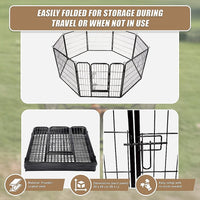 8 Panel Heavy Duty Pet Dog Playpen Puppy Exercise Fence Enclosure Cage Pet Care Kings Warehouse 