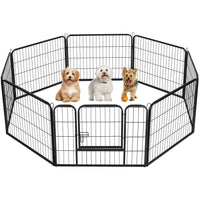8 Panel Pet Dog Cat Bunny Puppy Play pen Playpen 60x80 cm Exercise Cage Dog Panel Fence