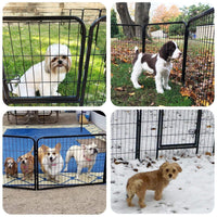 8 Panel Pet Dog Cat Bunny Puppy Play pen Playpen 60x80 cm Exercise Cage Dog Panel Fence coops & hutches Kings Warehouse 