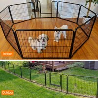 8 Panel Pet Dog Cat Bunny Puppy Play pen Playpen 60x80 cm Exercise Cage Dog Panel Fence coops & hutches Kings Warehouse 