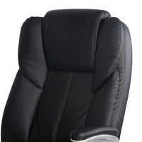 8 Point Massage Office Chair PU Leather Black Furniture Kings Warehouse 