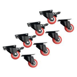 8 x 2" Polyurethane Castor Wheels - Swivel and 4 with brake Tools Kings Warehouse 