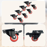 8 x 2" Polyurethane Castor Wheels - Swivel and 4 with brake Tools Kings Warehouse 