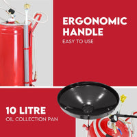 80L Waste Oil Drainer Pneumatic Fluid Collection Workshop with Extractor Kings Warehouse 