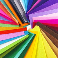 80PCS Non Woven Felt Fabric Sheets 15X15cm Mixed Color Kids Handcraft DIY Art Kings Warehouse 