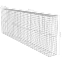 Gabion Wall with Cover Galvanised Steel 600x50x200 cm