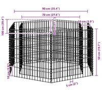 Hexagonal Gabion Raised Bed 100x90x50 cm