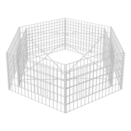 Hexagonal Gabion Raised Bed 160x140x50 cm