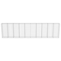 Gabion Wall with Covers Galvanised Steel 600x50x150 cm