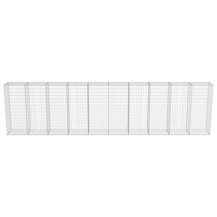 Gabion Wall with Covers Galvanised Steel 600x50x150 cm