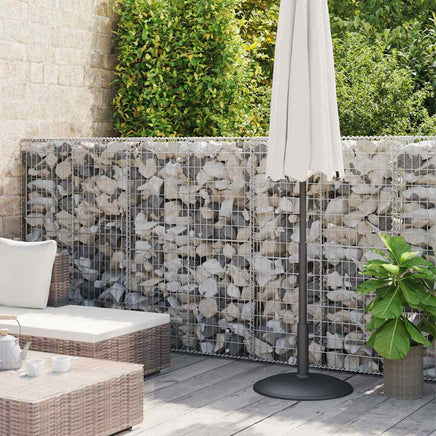 Gabion Wall with Covers Galvanised Steel 600x50x150 cm