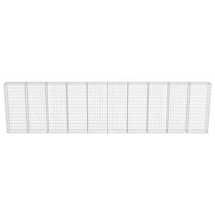 Gabion Wall with Covers Galvanised Steel 600x30x150 cm