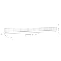 Gabion Wall with Covers Galvanised Steel 900x50x50 cm