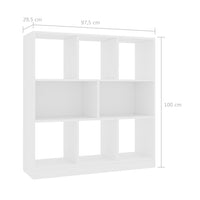 Book Cabinet White 97.5x29.5x100 cm Engineered Wood