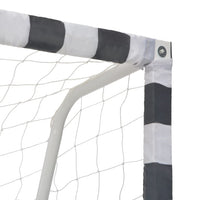 Soccer Goal 300x160x90 cm Metal Black and White